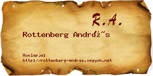 Rottenberg András névjegykártya